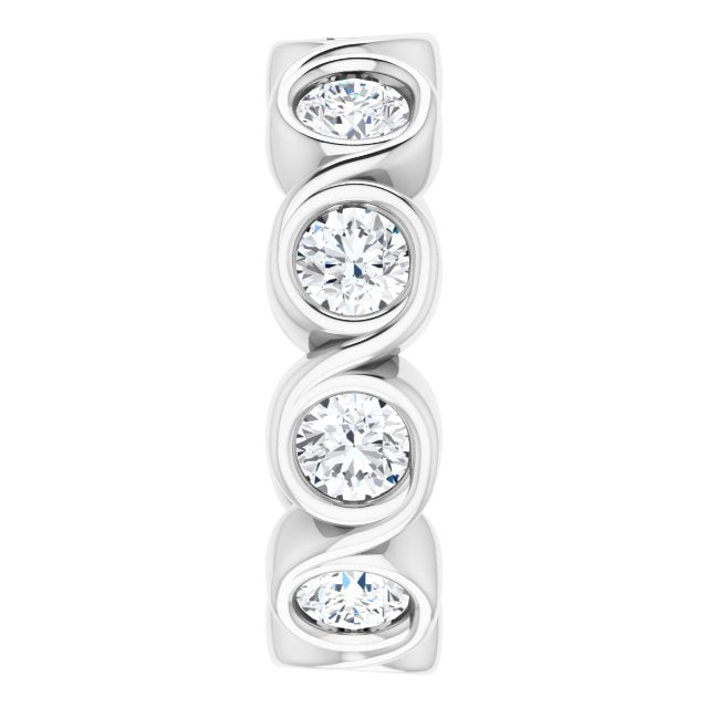 3.30 ct. Bezel Set Round Diamond Eternity Band-VIRABYANI